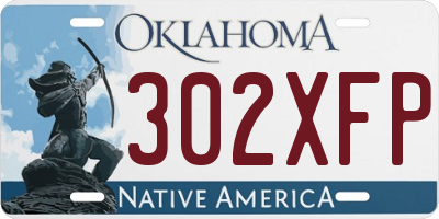 OK license plate 302XFP