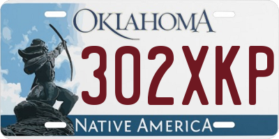 OK license plate 302XKP