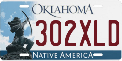 OK license plate 302XLD