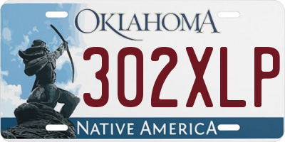OK license plate 302XLP