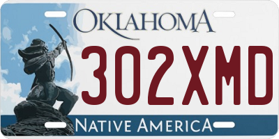 OK license plate 302XMD