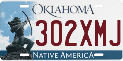 OK license plate 302XMJ