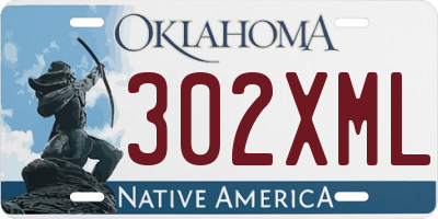 OK license plate 302XML