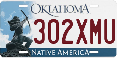 OK license plate 302XMU