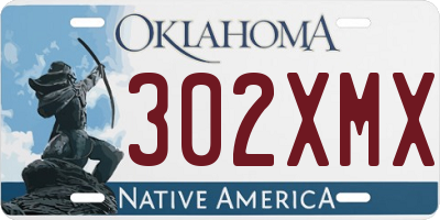OK license plate 302XMX