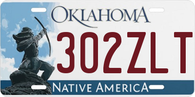 OK license plate 302ZLT
