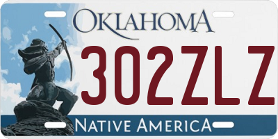 OK license plate 302ZLZ