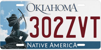 OK license plate 302ZVT