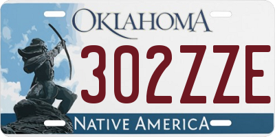 OK license plate 302ZZE