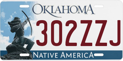 OK license plate 302ZZJ