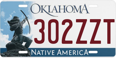 OK license plate 302ZZT