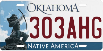 OK license plate 303AHG