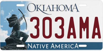OK license plate 303AMA
