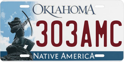 OK license plate 303AMC