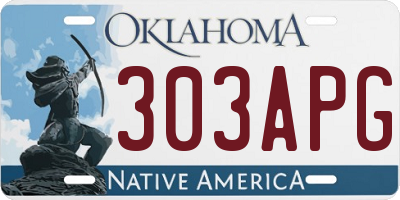 OK license plate 303APG