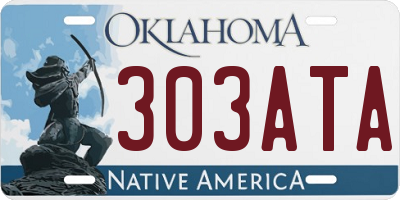 OK license plate 303ATA