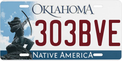 OK license plate 303BVE