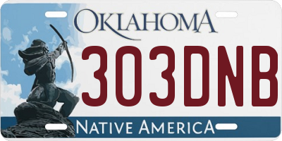 OK license plate 303DNB