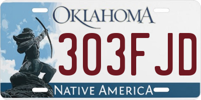 OK license plate 303FJD
