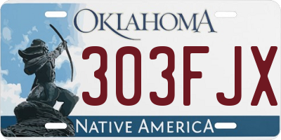 OK license plate 303FJX