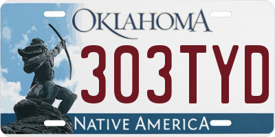 OK license plate 303TYD