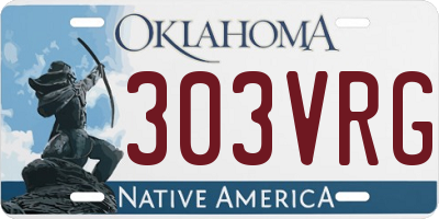 OK license plate 303VRG