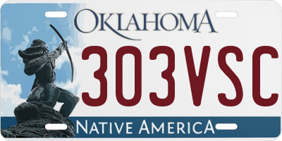 OK license plate 303VSC