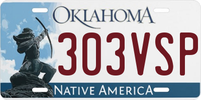 OK license plate 303VSP