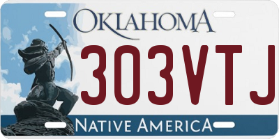 OK license plate 303VTJ