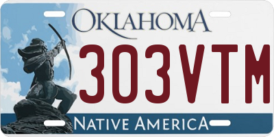 OK license plate 303VTM