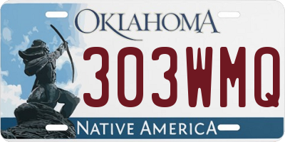 OK license plate 303WMQ