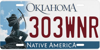 OK license plate 303WNR