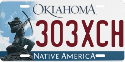 OK license plate 303XCH