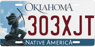 OK license plate 303XJT