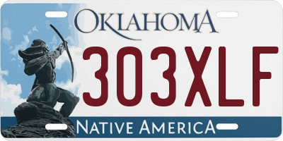 OK license plate 303XLF