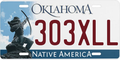 OK license plate 303XLL