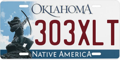 OK license plate 303XLT