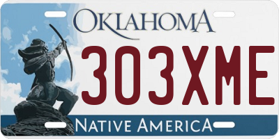 OK license plate 303XME