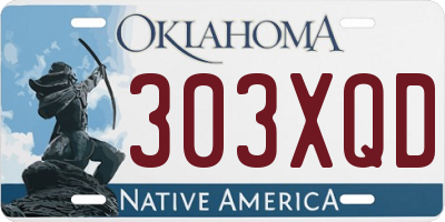 OK license plate 303XQD