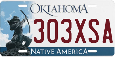 OK license plate 303XSA