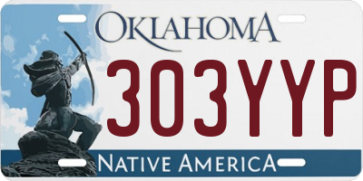 OK license plate 303YYP