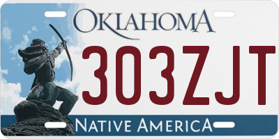 OK license plate 303ZJT