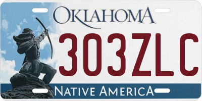 OK license plate 303ZLC