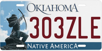 OK license plate 303ZLE