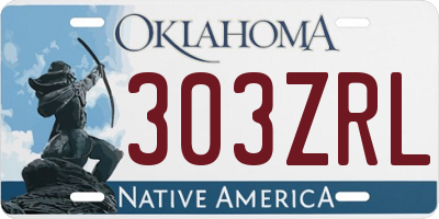 OK license plate 303ZRL