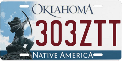 OK license plate 303ZTT