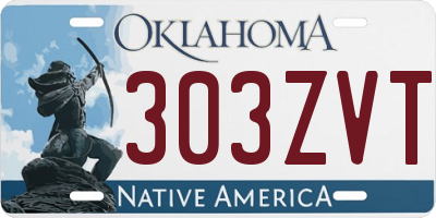 OK license plate 303ZVT