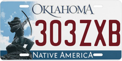 OK license plate 303ZXB
