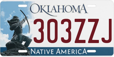 OK license plate 303ZZJ