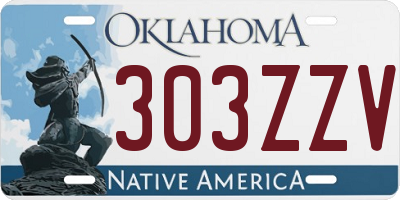 OK license plate 303ZZV